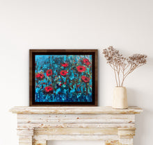 Load image into Gallery viewer, Poppies in a turquoise meadow
