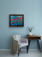 Load image into Gallery viewer, Poppies in a turquoise meadow
