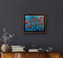 Load image into Gallery viewer, Poppies in a turquoise meadow
